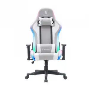 Tempest Glare RGB Silla Gaming Gris/Blanca Tela Transpirable