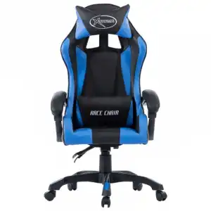 VidaXL Silla Gaming de Cuero Sintético Azul