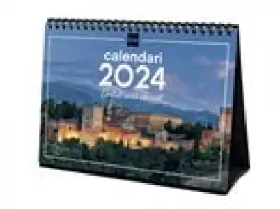Calendario de mesa 2024 Finocam S-21x15 Ciudades con espacio para anotaciones catalán