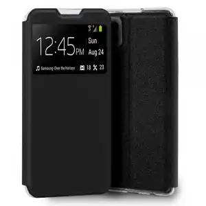 Cool Funda Flip Cover Liso Negro para Samsung Galaxy A22 4G