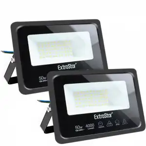 Extrastar Pack 2 Focos LED de Exterior 50W Blanco Neutro
