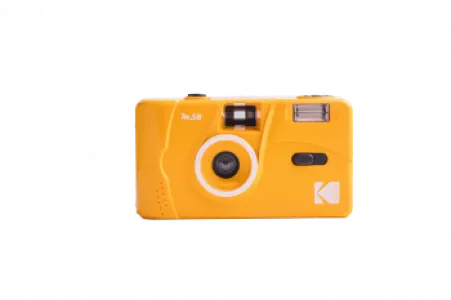 Kodak Da00236 - Kodak M38-35mm Cámara Recargable, Lente De Alta Calidad, Flash Integrado, Batería Aa - Amarillo