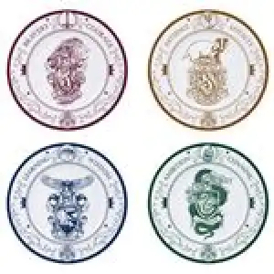 Set 4 platos Harry Potter Casas Hogwarts