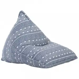 vidaXL Sillón puf de Tela Patchwork Añil