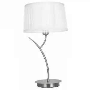 Fabrilamp Magni Lámpara de Sobremesa E27 Cromo/Blanco