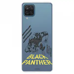 Funda Oficial de Marvel Black Panther Pose Transparente para Samsung Galaxy A12