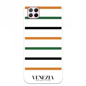 Funda Para Huawei P40 Lite Del Venezia Fondo Blanco Rayas - Licencia Oficial Venezia Football Club