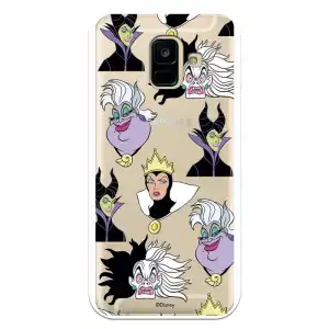 Funda Para Samsung Galaxy A6 2018 Oficial De Disney Villanas Patrón - Villanas Disney