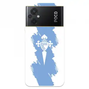 Funda Para Xiaomi Poco M5 Del Rc Celta Escudo Trazo Azul - Licencia Oficial Rc Celta