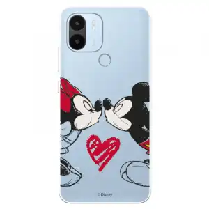 Funda Para Xiaomi Redmi A1 Oficial De Disney Mickey Y Minnie Beso - Clásicos Disney