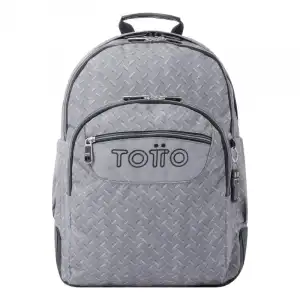 Mochila Escolar Totto Gris Metálico Crayoles Gris