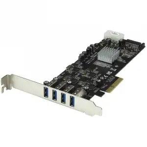 Startech Adaptador Tarjeta PCIe a USB 3.0 4 Puertos