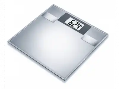 Báscula de baño - Beurer SR-BF2, Peso máximo 180kg, Análisis corporal, Pantalla LCD, 10 memorias, Inox