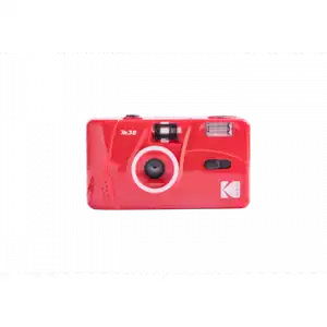 Kodak Da00237 - Kodak M38-35mm Cámara Recargable, Lente De Alta Calidad, Flash Incorporado, Batería Aa - Rojo