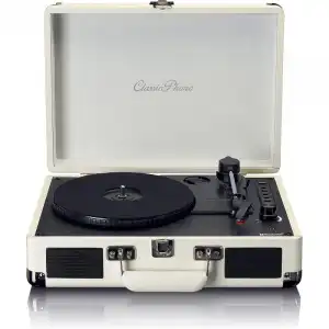 Lenco TT-115CR Tocadiscos Bluetooth con 3 Velocidades Codificación USB Blanco