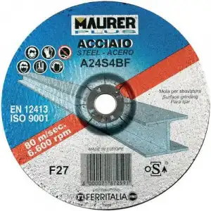 Maurer Disco Repasar Abrasivo Acero 125x6x22.23mm