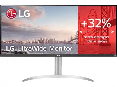 Monitor - LG 34WQ650-W, 34", FHD, 5ms (GTG), 56/61 Hz, HDMI, DisplayPort, USB-C, Auriculares, Blanco High Glossy