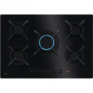 AEG HKB75453NB Serie 8000 Flamelight Placa de Gas 5 Zonas 75cm Negra