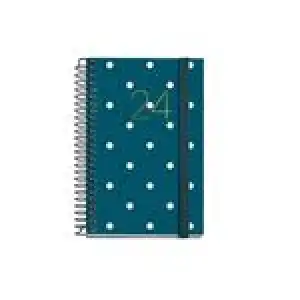 Agenda anual 2024 Miquelrius Caddy semana vista Polka Dots - catalán