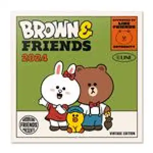Calendario de pared 2024 Erik 30x30 Line Friends