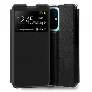 Cool Funda Flip Cover Liso Negra para Xiaomi Redmi 12C