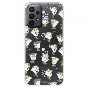 Funda Para Samsung Galaxy A23 5g Oficial De Disney Chip Potts Siluetas - La Bella Y La Bestia