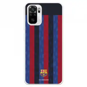 Funda Para Xiaomi Redmi Note 10 Del Fc Barcelona Fondo Rayas Verticales - Licencia Oficial Fc Barcelona