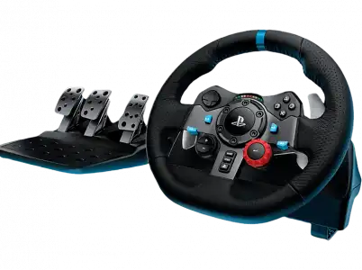 Volante - Logitech G29 Driving Force, PS5, PS4, PS3, PC, 6 velocidades, Pedales ajustables, Force Feedback, LED