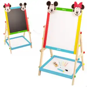 Woomax Disney Pizarra de Mickey y Minnie de Madera