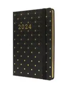 Agenda anual 2024 Finocam A6 Flexi Joy F4 semana vista horizontal Dotts