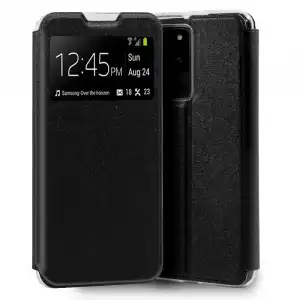 Cool Funda Flip Cover Liso Negro para Samsung Galaxy S20 Ultra