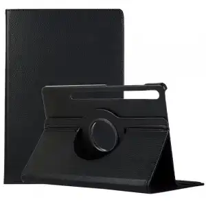 Cool Funda Giratoria Polipiel Lisa Negra para Samsung Galaxy Tab S7 FE T736 12.4"