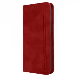 Funda Para Galaxy A34 5g Tarjetero Y Soporte Vídeo Con Bloqueo Rfid Rojo