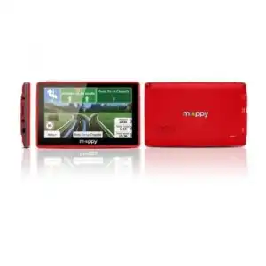 Mappy Iti E-438 Gps Slim Red Con Cubierta De Tarjeta Integrada De Por Vida