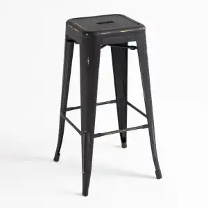 Taburetes Altos - Taburete Torix Vintage - Negro vintage