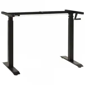 VidaXL Estructura de Escritorio Elevable de Altura Ajustable Manivela Negro