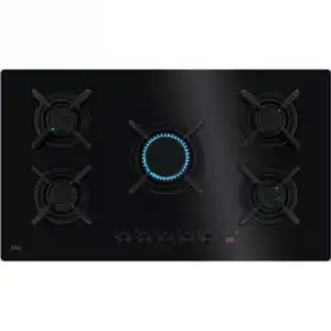 AEG HKB95453NB Serie 8000 Flamelight Placa de Gas 5 Zonas 90cm Negra
