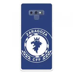 Funda Para Samsung Galaxy Note9 Del Zaragoza Cf Femenino Escudo Grande Fondo Azul - Licencia Oficial Zaragoza Cf Femeni