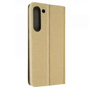 Funda Para Samsung Galaxy S23 De Tela Tarjetero Vídeo Serie Sensitive Dorado