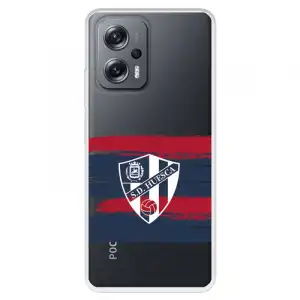 Funda Para Xiaomi Poco X4 Gt Del Sd Huesca Rayas Transparente - Licencia Oficial Sd Huesca