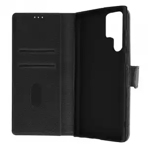 Funda Samsung Galaxy S22 Ultra Tarjetero Soporte Vídeo Negro