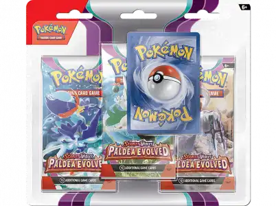 Juego - Magicbox Pokémon: Scarlet & Violet 2: Paldea Evolved. Pack de 3 Blíster