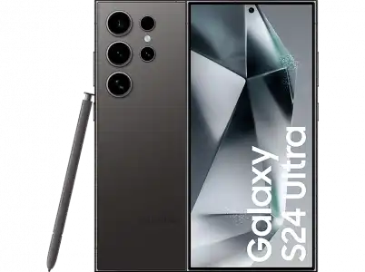Móvil - Samsung Galaxy S24 Ultra, Titanium Black, 256GB, 12GB RAM, 6.8" QHD+, con IA, S Pen, Qualcomm Snapdragon 8, 5000mAh, Android 14
