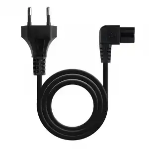 Nanocable Cable de Alimentación Acodado CEE7 Macho a C7 Hembra Negro 3 m