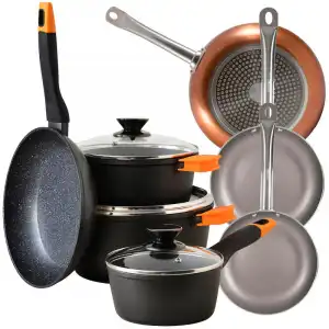 San Ignacio Energy Set Batería de Cocina 7 Piezas + 3 Sartenes Aluminio Prensado