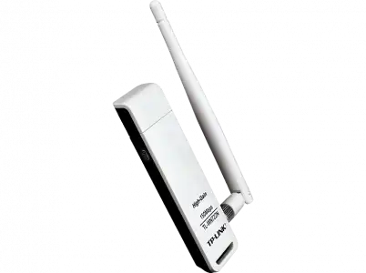 Adaptador Wi-Fi USB - TP-Link TL-WN722N, Velocidad transferencia 150 Mbps, 2.0, Banda Única, 2.4 GHz, Blanco