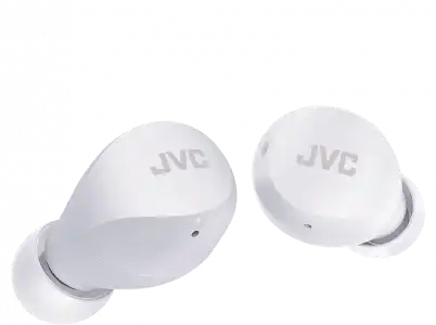 Auriculares True Wireless - JVC Gumy Mini HA-A6T, Control táctil, Autonomía 23 horas, Compatible con asistente de voz, IPX4, Blanco + Estuche carga