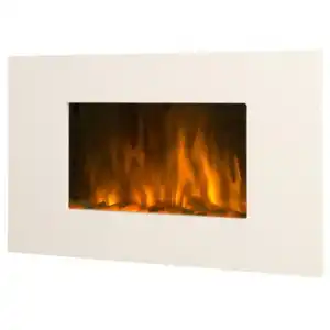 Chemin'arte Chimenea Eléctrica 2000w Con Mando A Distancia - White Loft