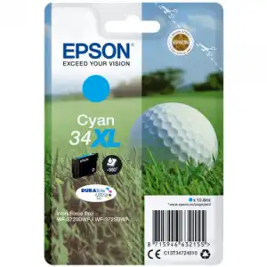 Epson 34XL Cian Workforce Pro WF-3720DWF / WF-3725DWF