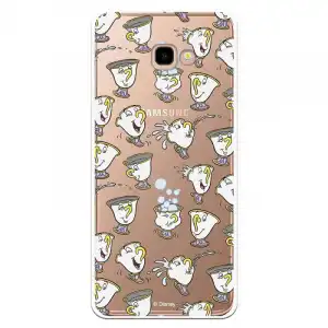 Funda Oficial Disney Chip Potts Siluetas Transparente Para Samsung Galaxy J4 Plus